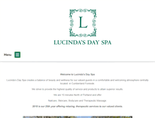 Tablet Screenshot of lucindasdayspa.com